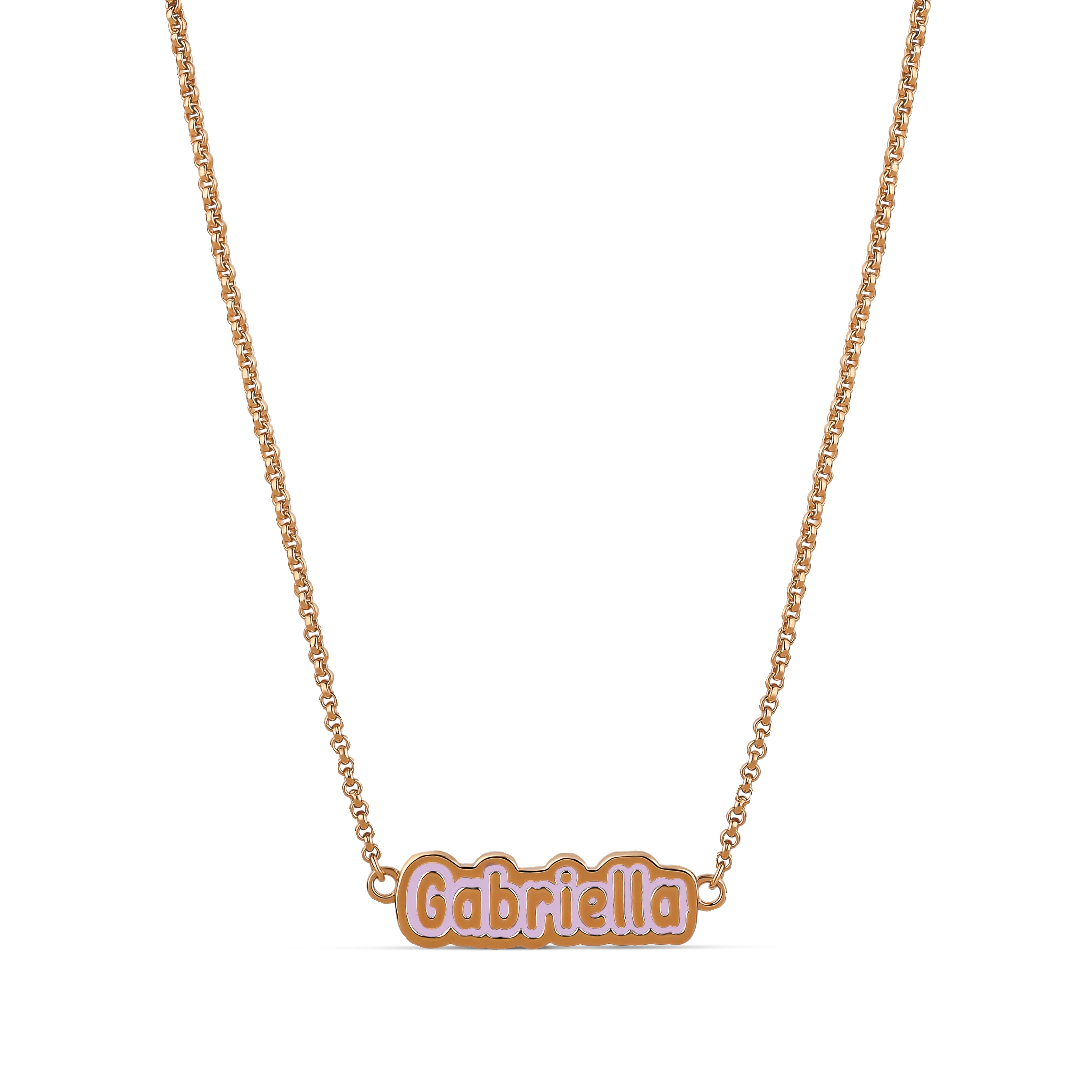 BUBBLE OUTLINED NAME - ENAMEL